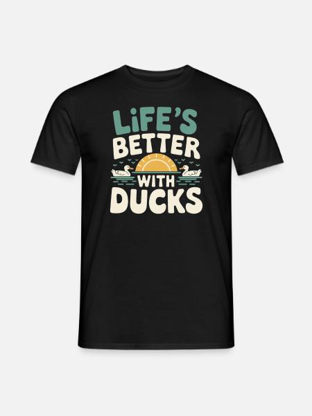 pet duck owners, duck lovers, - Men's T-Shirt - black