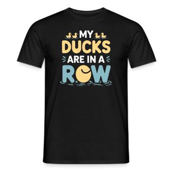 propriétaires de canards domestiques, amoureux des canards, - T-shirt homme - noir - Devant - AI Model Male 178 light (178cm)