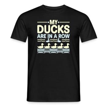 propriétaires de canards domestiques, amoureux des canards, - T-shirt homme - noir - Devant - AI Model Male 178 light (178cm)
