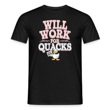 propriétaires de canards domestiques, amoureux des canards, - T-shirt homme - noir - Devant - AI Model Male 178 light (178cm)