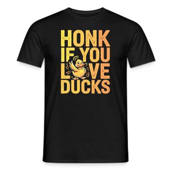 propriétaires de canards domestiques, amoureux des canards, - T-shirt homme - noir - Devant - AI Model Male 178 light (178cm)