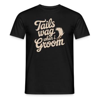 Passionné de soins pour chiens Soins et soins pour chiens - T-shirt homme - noir - Devant - AI Model Male 178 light (178cm)