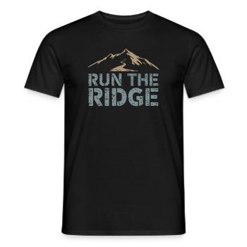 Des trails de course pour les amateurs de trail running - T-shirt homme - noir - Devant - AI Model Male 178 light (178cm)