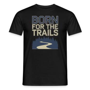 Des trails de course pour les amateurs de trail running - T-shirt homme - noir - Devant - AI Model Male 178 light (178cm)