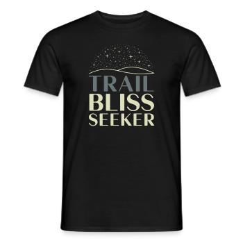 Des trails de course pour les amateurs de trail running - T-shirt homme - noir - Devant - AI Model Male 178 light (178cm)