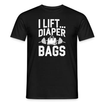Humour parental Les nouveaux pères ont pour la première fois - T-shirt homme - noir - Devant - AI Model Male 178 light (178cm)