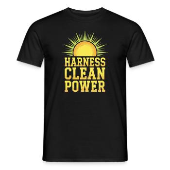 Solar Power Renewable Energy Sustainable Living - Männer T-Shirt - Schwarz - Vorne - AI Model Male 178 light (178cm)