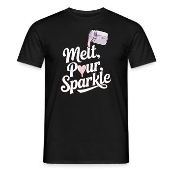 Handmade, creative candles to make yourself - Men's T-Shirt - black - Front - AI Model Male 178 light (178cm)
