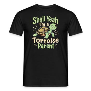 Turtle care for owners of - Men's T-Shirt - black - Front - AI Model Male 178 light (178cm)