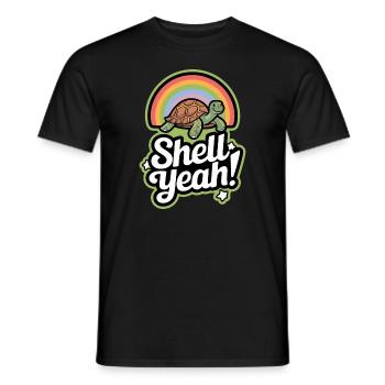 Turtle care for owners of - Men's T-Shirt - black - Front - AI Model Male 178 light (178cm)