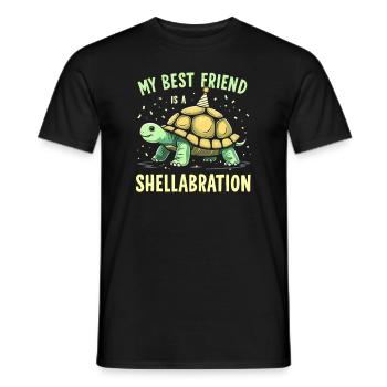 Turtle care for owners of - Men's T-Shirt - black - Front - AI Model Male 178 light (178cm)