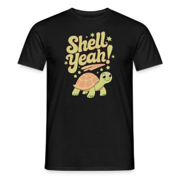 Turtle care for owners of - Men's T-Shirt - black - Front - AI Model Male 178 light (178cm)