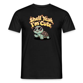 Turtle care for owners of - Men's T-Shirt - black - Front - AI Model Male 178 light (178cm)