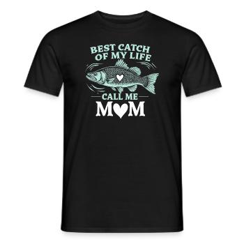 Angler-mama, Stolze Anglerin Und Outdoor-fischer - Männer T-Shirt - Schwarz - Vorne - AI Model Male 178 light (178cm)