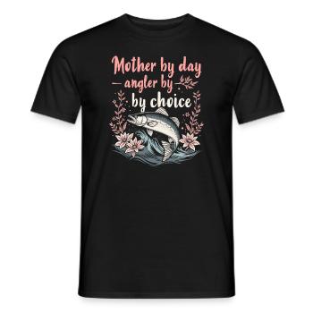 Angler-mama, Stolze Anglerin Und Outdoor-fischer - Männer T-Shirt - Schwarz - Vorne - AI Model Male 178 light (178cm)