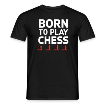 Chess Revival Movement Chess Lover Strategic - Men's T-Shirt - black - Front - AI Model Male 178 light (178cm)