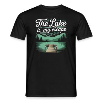 Wild Swimming Outdoor Adventure and Open - Men's T-Shirt - black - Front - AI Model Male 178 light (178cm)