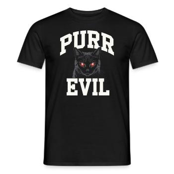 Katzenliebhaber, Dunkler Humor, Frecher, - Männer T-Shirt - Schwarz - Vorne - AI Model Male 178 light (178cm)