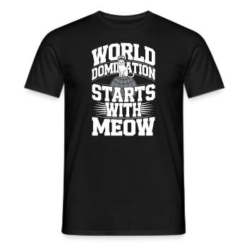 Katzenliebhaber, Dunkler Humor, Frecher, - Männer T-Shirt - Schwarz - Vorne - AI Model Male 178 light (178cm)