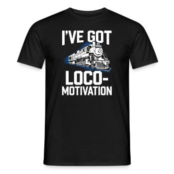Railfan Passionné de train Amoureux des locomotives - T-shirt homme - noir - Devant - AI Model Male 178 light (178cm)