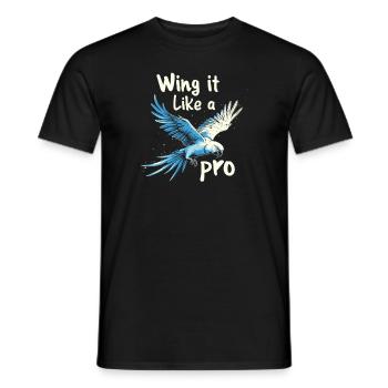 Propriétaire de perroquet Parrot Life et exotique - T-shirt homme - noir - Devant - AI Model Male 178 light (178cm)