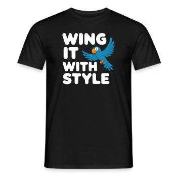 Parrot Owner Parrot Life And Exotic - Men's T-Shirt - black - Front - AI Model Male 178 light (178cm)
