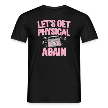 Amateurs de fitness des années 80 Entraînement rétro et - T-shirt homme - noir - Devant - AI Model Male 178 light (178cm)