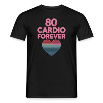 Amateurs de fitness des années 80 Entraînement rétro et - T-shirt homme - noir - Devant - AI Model Male 178 light (178cm)