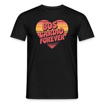 Amateurs de fitness des années 80 Entraînement rétro et - T-shirt homme - noir - Devant - AI Model Male 178 light (178cm)