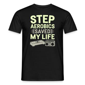 Amateurs de fitness des années 80 Entraînement rétro et - T-shirt homme - noir - Devant - AI Model Male 178 light (178cm)