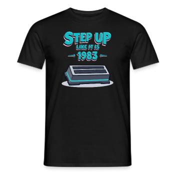Amateurs de fitness des années 80 Entraînement rétro et - T-shirt homme - noir - Devant - AI Model Male 178 light (178cm)