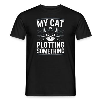 Katzenliebhaber, Dunkler Humor, Frecher, - Männer T-Shirt - Schwarz - Vorne - AI Model Male 178 light (178cm)
