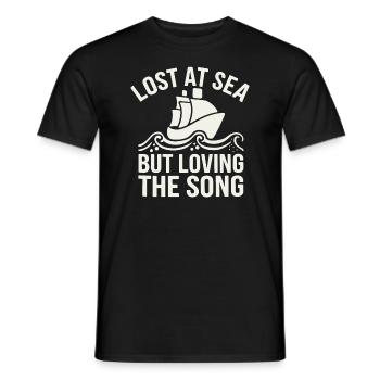 Sailors Sea Shanty Singing Ship Adventures - Men's T-Shirt - black - Front - AI Model Male 178 light (178cm)