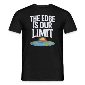 Flat Earth Satire Funny Conspiracy And - Men's T-Shirt - black - Front - AI Model Male 178 light (178cm)