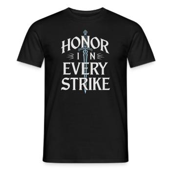 Épéiste de la Renaissance Hema Historique - T-shirt homme - noir - Devant - AI Model Male 178 light (178cm)