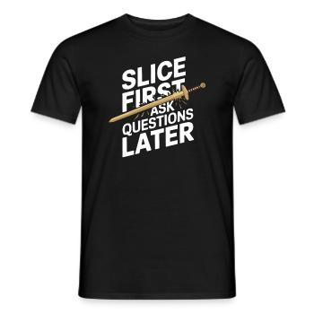 Renaissance-schwertkämpfer Hema Historisches - Männer T-Shirt - Schwarz - Vorne - AI Model Male 178 light (178cm)