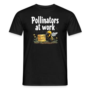 Bee-friendly gardener, pollinator, garden and - Men's T-Shirt - black - Front - AI Model Male 178 light (178cm)