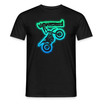 Dirt Biker Motorrad Herren Kinder Motocross - Männer T-Shirt - Schwarz - Vorne - AI Model Male 178 light (178cm)