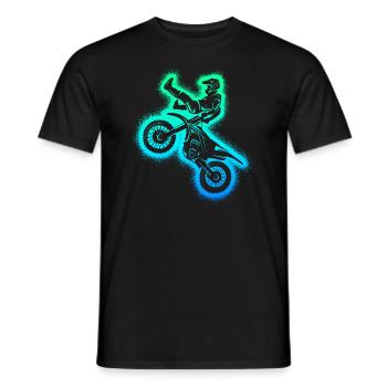 Dirt Biker Motorrad Herren Kinder Motocross Jungen - Männer T-Shirt - Schwarz - Vorne - AI Model Male 178 light (178cm)