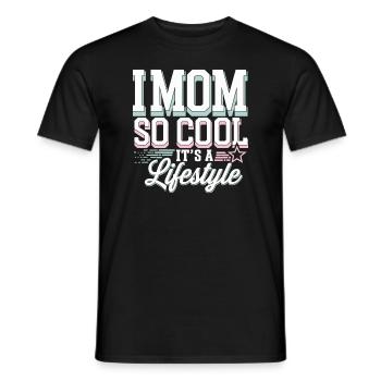 « maman cool », une parentalité amusante et attachante - T-shirt homme - noir - Devant - AI Model Male 178 light (178cm)