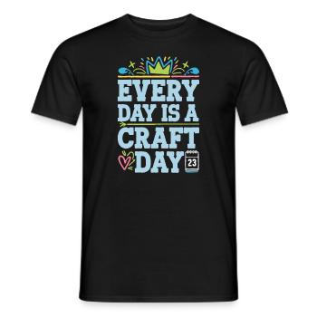 Bricolage avec des enfants, projets de bricolage et drôles - T-shirt homme - noir - Devant - AI Model Male 178 light (178cm)