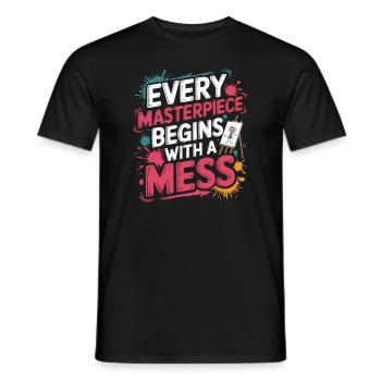 Bricolage avec des enfants, projets de bricolage et drôles - T-shirt homme - noir - Devant - AI Model Male 178 light (178cm)