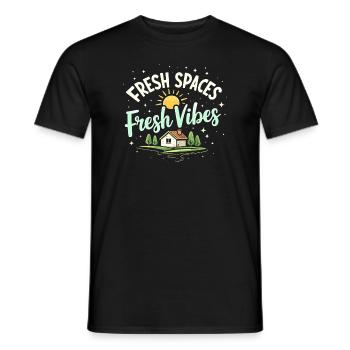 Frühjahrsputz-enthusiasten, Neuanfang Und - Männer T-Shirt - Schwarz - Vorne - AI Model Male 178 light (178cm)