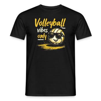 Joueur De Volley-ball Et Fan Spike Service - T-shirt homme - noir - Devant - AI Model Male 178 light (178cm)