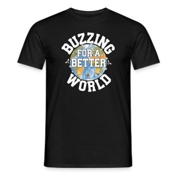 Bee-friendly gardener, pollinator, garden and - Men's T-Shirt - black - Front - AI Model Male 178 light (178cm)