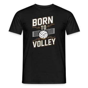 Volleyballspieler Und Fan Spike Servieren - Männer T-Shirt - Schwarz - Vorne - AI Model Male 178 light (178cm)