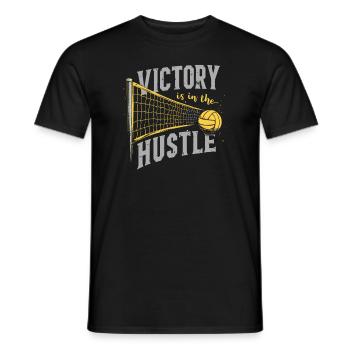 Joueur De Volley-ball Et Fan Spike Service - T-shirt homme - noir - Devant - AI Model Male 178 light (178cm)