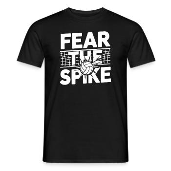 Volleyballspieler Und Fan Spike Servieren - Männer T-Shirt - Schwarz - Vorne - AI Model Male 178 light (178cm)