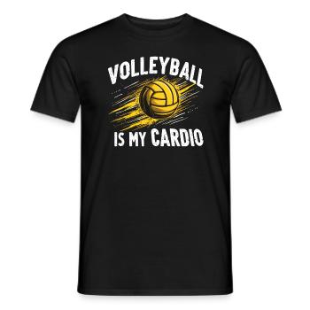 Joueur De Volley-ball Et Fan Spike Service - T-shirt homme - noir - Devant - AI Model Male 178 light (178cm)