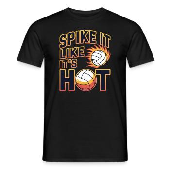 Joueur De Volley-ball Et Fan Spike Service - T-shirt homme - noir - Devant - AI Model Male 178 light (178cm)